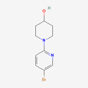 Chemical structure of 1-(5-Bromo-2-pyridinyl)-4-piperidinol