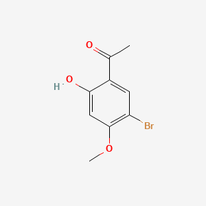Chemical structure of 1-(5-Bromo-2-hydroxy-4-methoxyphenyl)ethanone
