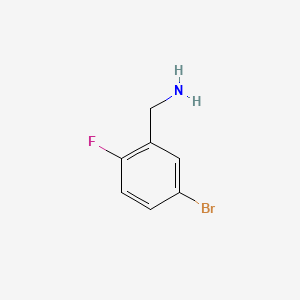 Chemical structure of (5-Bromo-2-fluorophenyl)methanamine