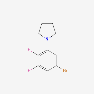 Chemical structure of 1-(5-broMo-2,3-difluorophenyl)pyrrolidine