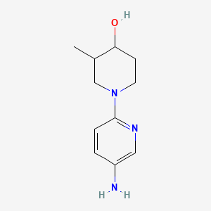 Chemical structure of 1-(5-aminopyridin-2-yl)-3-methylpiperidin-4-ol