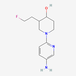 Chemical structure of 1-(5-aminopyridin-2-yl)-3-(2-fluoroethyl)piperidin-4-ol