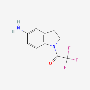 Chemical structure of 1-(5-Aminoindolin-1-yl)-2,2,2-trifluoroethanone