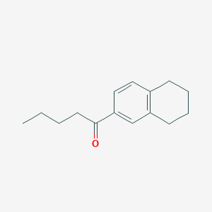 Chemical structure of 1-(5,6,7,8-Tetrahydronaphthalen-2-yl)pentan-1-one