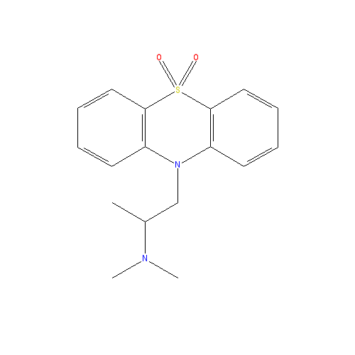 Chemical structure of Dioxopromethazine
