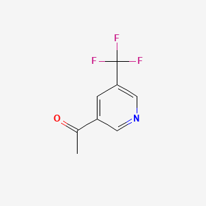 Chemical structure of 1-(5-(Trifluoromethyl)pyridin-3-yl)ethanone