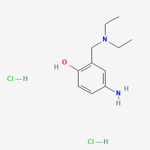 Chemical structure of 1-(5-(aminomethyl)-2-methoxyphenyl)-n,n-dimethylmethanamine dihydrochloride