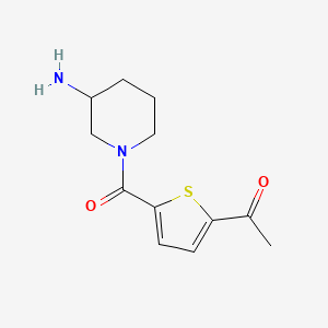 Chemical structure of 1-(5-(3-aminopiperidine-1-carbonyl)thiophen-2-yl)ethan-1-one