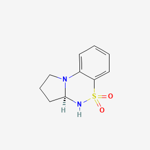 Chemical structure of 1-(5-(3-aminoazetidine-1-carbonyl)thiophen-2-yl)ethan-1-one