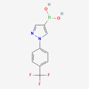 Chemical structure of 1-(4-Trifluoromethylphenyl)-1H-pyrazole-4-boronic acid