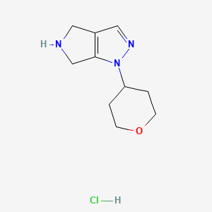 Chemical structure of 1-(4-Tetrahydropyranyl)-1,4,5,6-tetrahydropyrrolo[3,4-c]pyrazole Hydrochloride