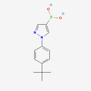 Chemical structure of 1-(4-tert-Butylphenyl)-1H-pyrazole-4-boronic acid