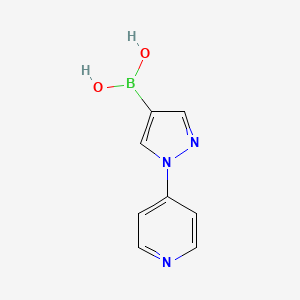 Chemical structure of 1-(4-pyridyl)pyrazole-4-boronic Acid