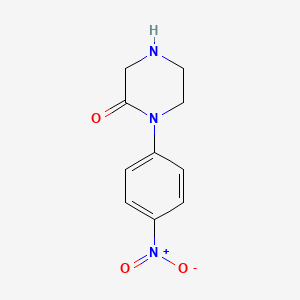 Chemical structure of 1-(4-Nitrophenyl)piperazin-2-one