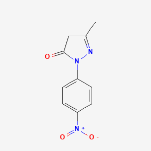 Chemical structure of 1-(4-Nitrophenyl)-3-methyl-5-pyrazolone