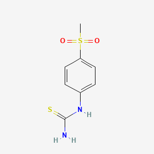 Chemical structure of 1-(4-methylsulphonylphenyl)thiourea