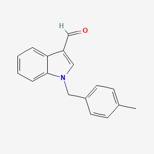 Chemical structure of 1-(4-Methylbenzyl)-1H-indole-3-carbaldehyde