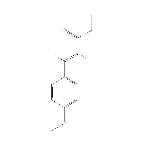 Chemical structure of 1-(4-Methoxyphenyl)pent-1-en-3-one