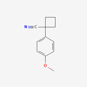Chemical structure of 1-(4-Methoxyphenyl)cyclobutanecarbonitrile