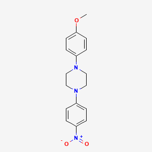 Chemical structure of 1-(4-Methoxyphenyl)-4-(4-nitrophenyl)piperazine