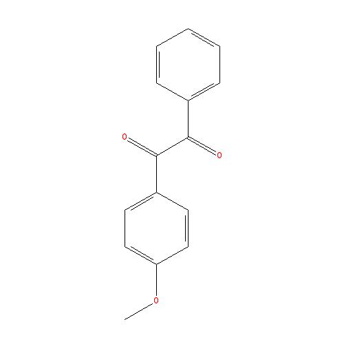 Chemical structure of 1-(4-Methoxyphenyl)-2-phenylethane-1,2-dione