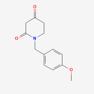 Chemical structure of 1-(4-Methoxybenzyl)piperidine-2,4-dione
