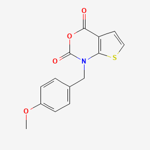 Chemical structure of 1-(4-methoxybenzyl)-1H-thieno[2,3-d][1,3]oxazine-2,4-dione