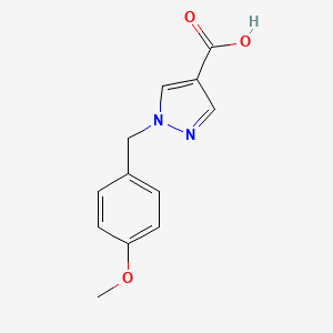 Chemical structure of 1-(4-Methoxybenzyl)-1H-pyrazole-4-carboxylic acid
