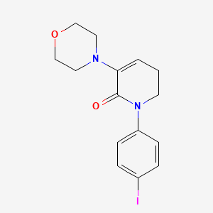 Chemical structure of 1-(4-Iodophenyl)-3-morpholino-5,6-dihydropyridin-2(1H)-one