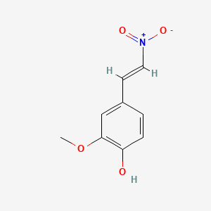 Chemical structure of 4-Hydroxy-3-methoxy-beta-nitrostyrene