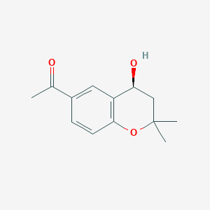 Chemical structure of 1-(4-Hydroxy-2,2-dimethylchroman-6-yl)ethanone