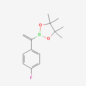 Chemical structure of 1-(4-Fluorophenyl)vinylboronic acid pinacol ester