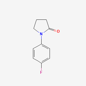 Chemical structure of 1-(4-Fluorophenyl)pyrrolidin-2-one