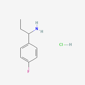 Chemical structure of 1-(4-Fluorophenyl)propan-1-amine hydrochloride