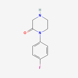 Chemical structure of 1-(4-Fluorophenyl)piperazin-2-one
