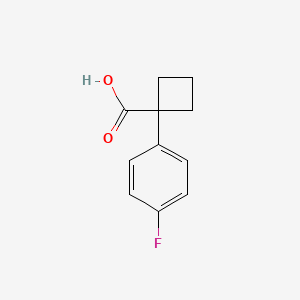 Chemical structure of 1-(4-Fluorophenyl)cyclobutanecarboxylic acid