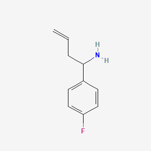 Chemical structure of 1-(4-Fluorophenyl)but-3-en-1-amine