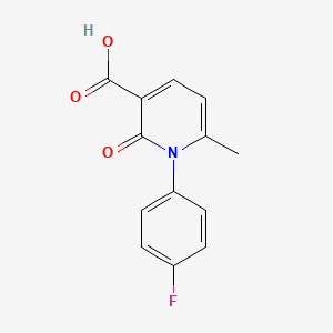 Chemical structure of 1-(4-Fluorophenyl)-6-methyl-2-oxo-1,2-dihydropyridine-3-carboxylic acid