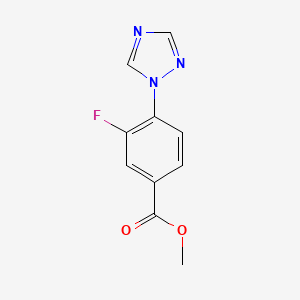 Chemical structure of 1-(4-Fluorophenyl)-5-methyl-1,2,3-triazole-4-carboxylic Acid
