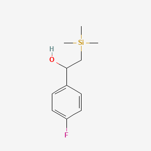 Chemical structure of 1-(4-fluorophenyl)-2-(triMethylsilyl)ethanol
