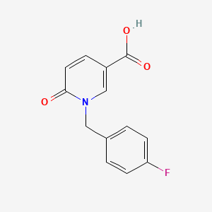Chemical structure of 1-(4-Fluorobenzyl)-6-oxo-1,6-dihydropyridine-3-carboxylic acid