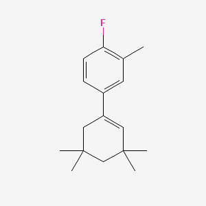 Chemical structure of 1-(4-Fluoro-3-methylphenyl)-3,3,5,5-tetramethylcyclohexene