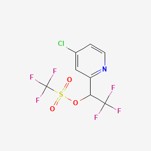 Chemical structure of 1-(4-Chloropyridin-2-yl)-2,2,2-trifluoroethyl trifluoromethanesulfonate