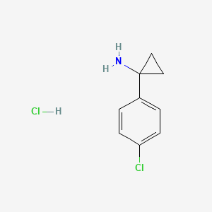 Chemical structure of 1-(4-Chlorophenyl)cyclopropanamine Hydrochloride