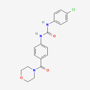 Chemical structure of 1-(4-Chlorophenyl)-3-[4-(4-morpholinylcarbonyl)phenyl]urea