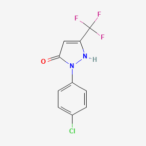 Chemical structure of 1-(4-Chlorophenyl)-3-(trifluoromethyl)-1H-pyrazol-5-ol