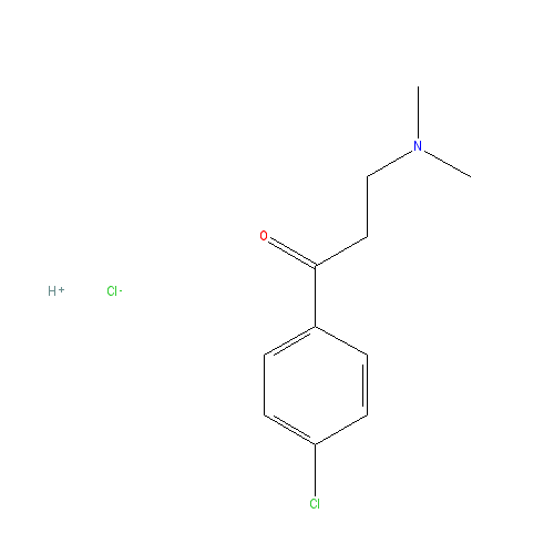 Chemical structure of 1-(4-Chlorophenyl)-3-(dimethylamino)propan-1-one Hydrochloride