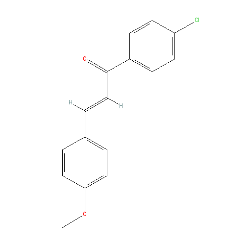 Chemical structure of 1-(4-Chlorophenyl)-3-(4-methoxyphenyl)prop-2-en-1-one