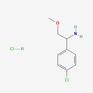 Chemical structure of 1-(4-Chlorophenyl)-2-methoxyethanamine hydrochloride
