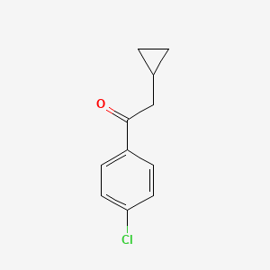 Chemical structure of 1-(4-Chlorophenyl)-2-cyclopropylethanone